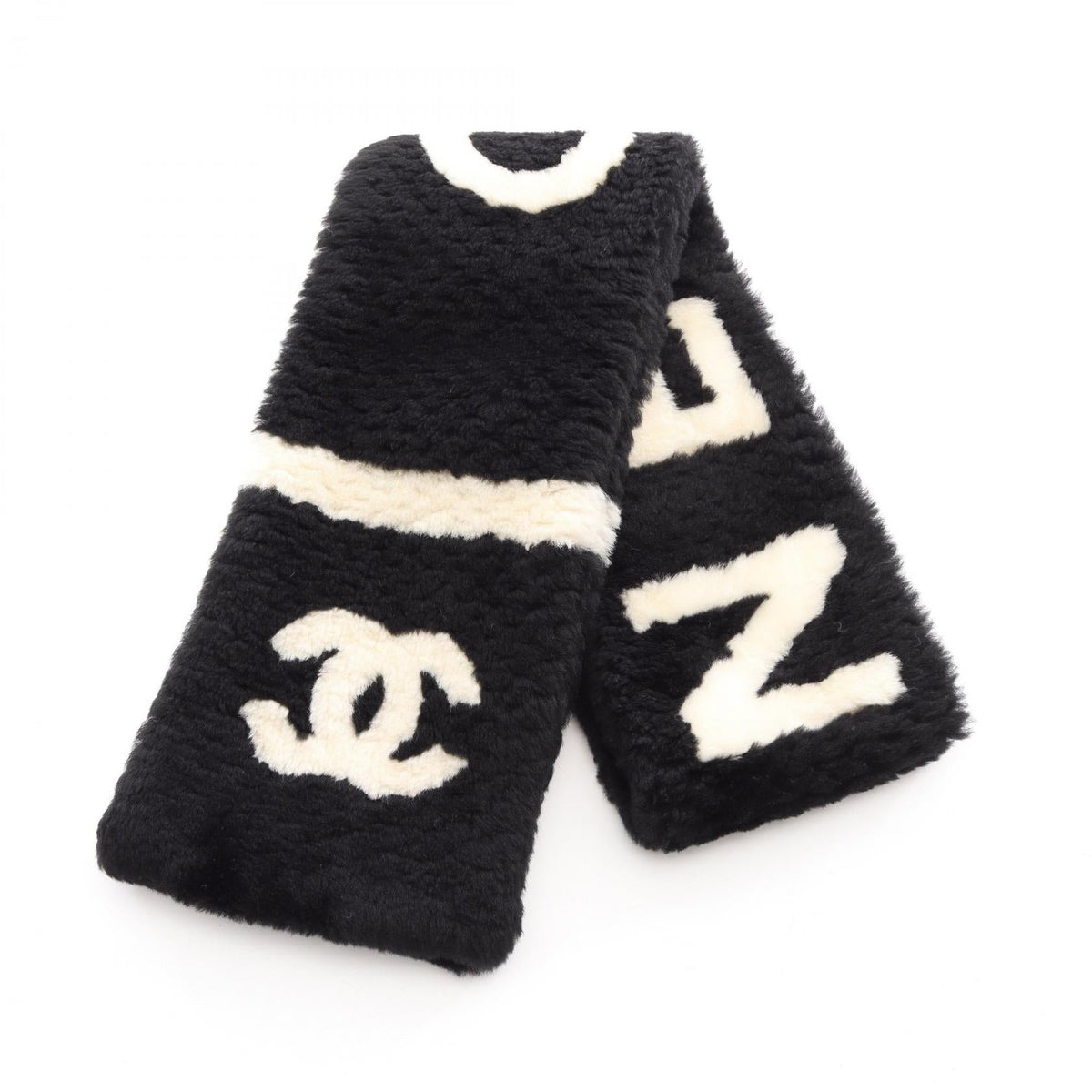 CHANEL Shearling Scarf · COCO Mark