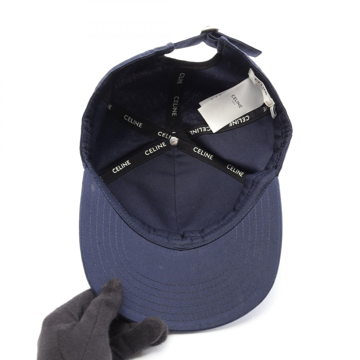 Celine Logo Embroidery Baseball Cap · Cotton