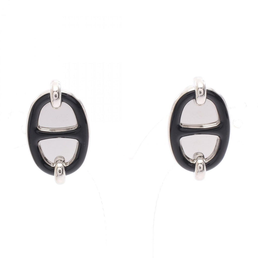 Hermès Mini Maillon Earrings · Steel