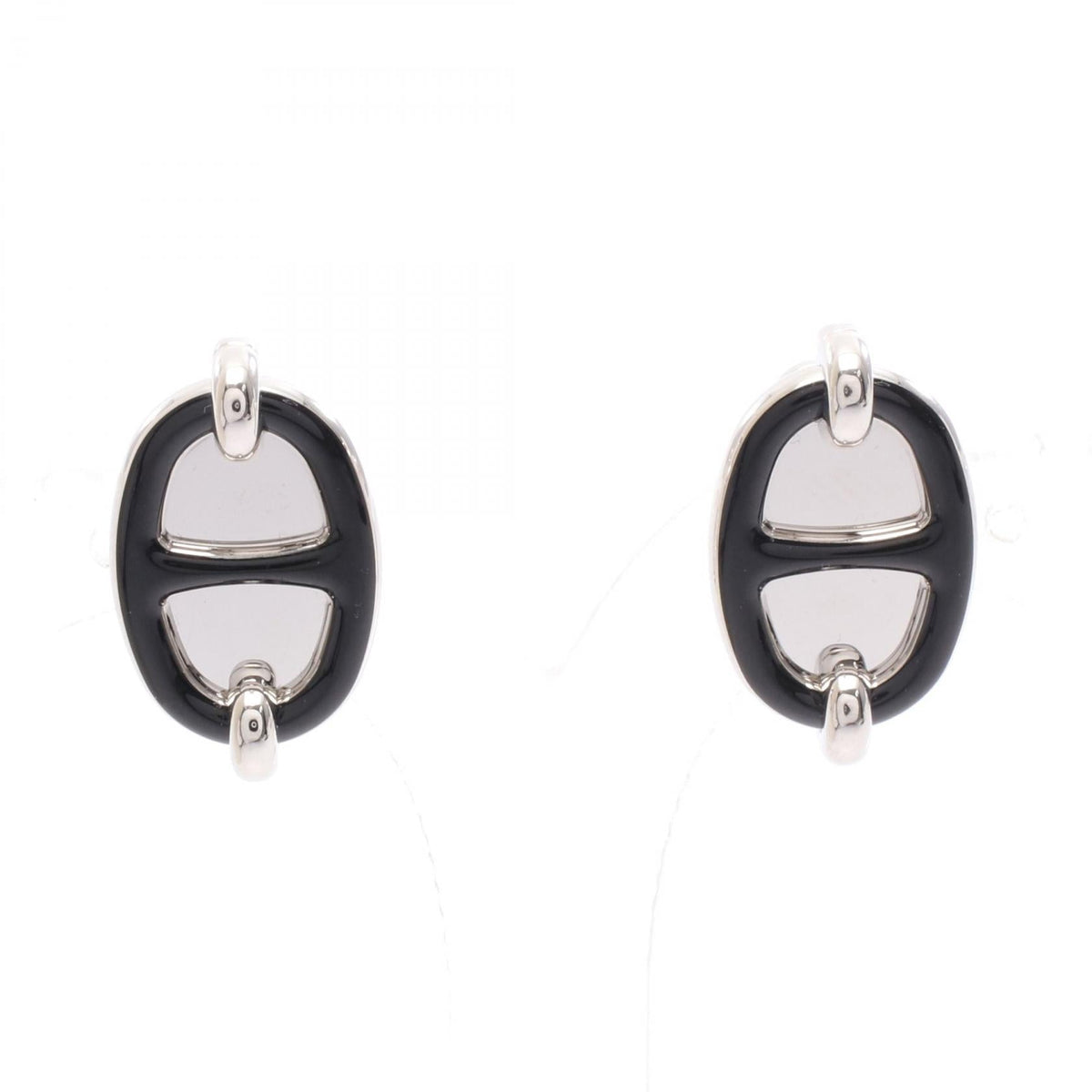 Hermès Mini Maillon Earrings · Steel