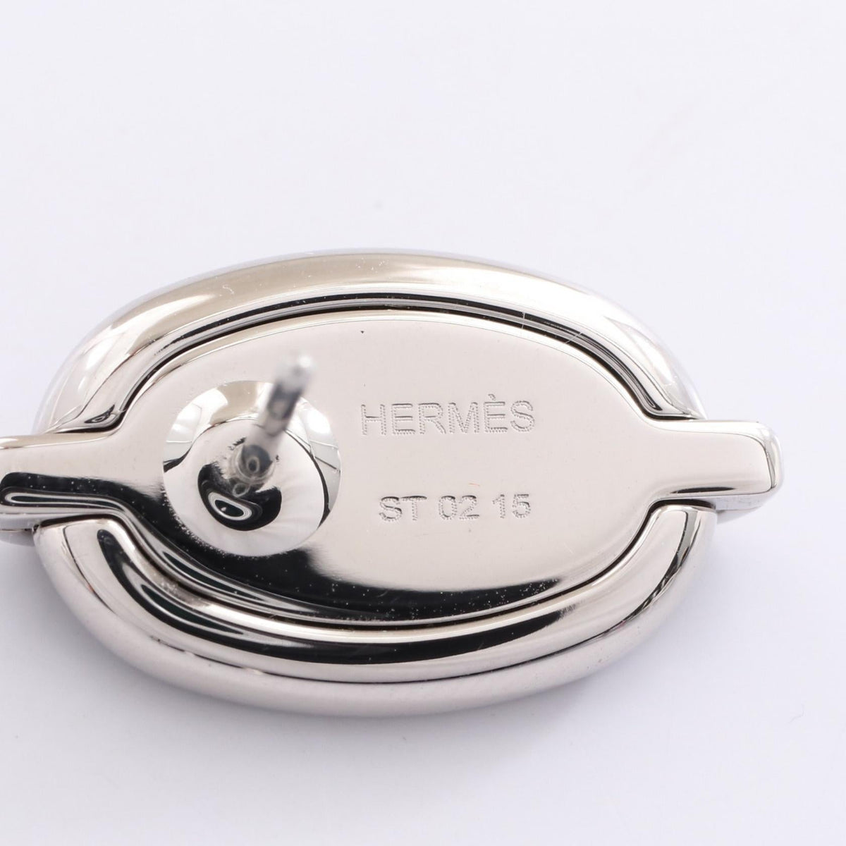 Hermès Mini Maillon Earrings · Steel