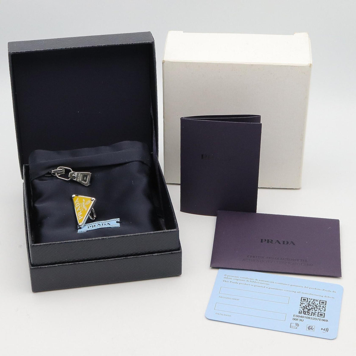 Prada Triangle Logo · Sterling Silver Earring