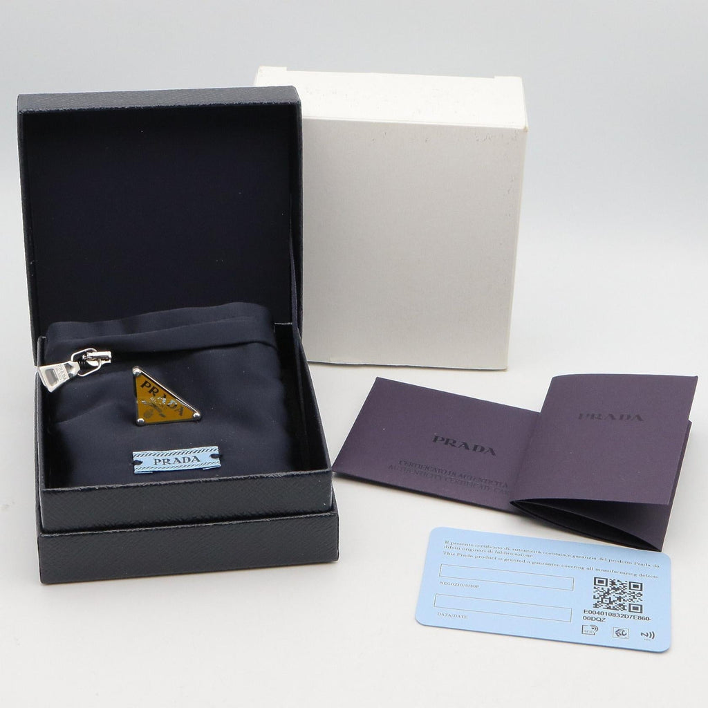 Prada Triangle Logo · Sterling Silver Earring