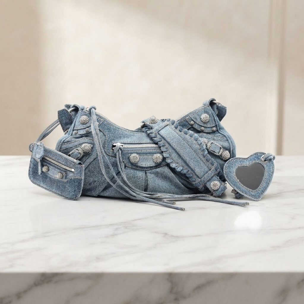Balenciaga Le Cagole · Rhinestone · Denim