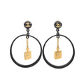 Chanel Perfume Bottle · Hoop Earrings