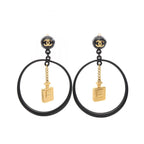 Chanel Perfume Bottle · Hoop Earrings