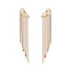 Dior · Pearl Chain Earrings · Gold Plated