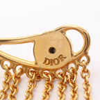 Dior · Pearl Chain Earrings · Gold Plated