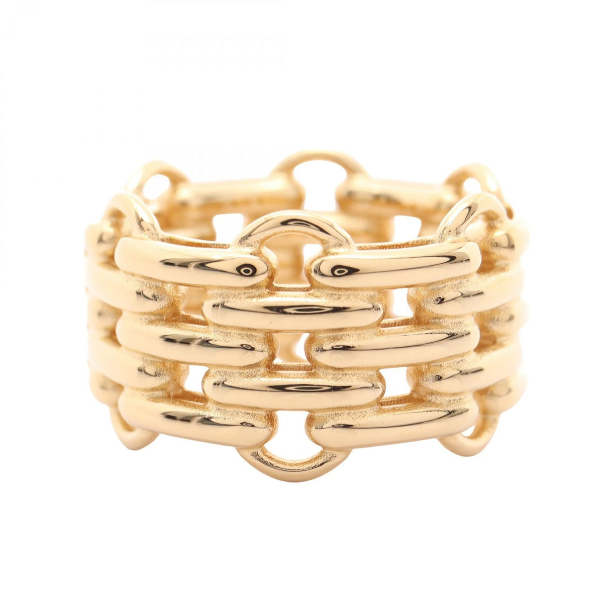 Chanel Chain Motif Ring · Gold Plated