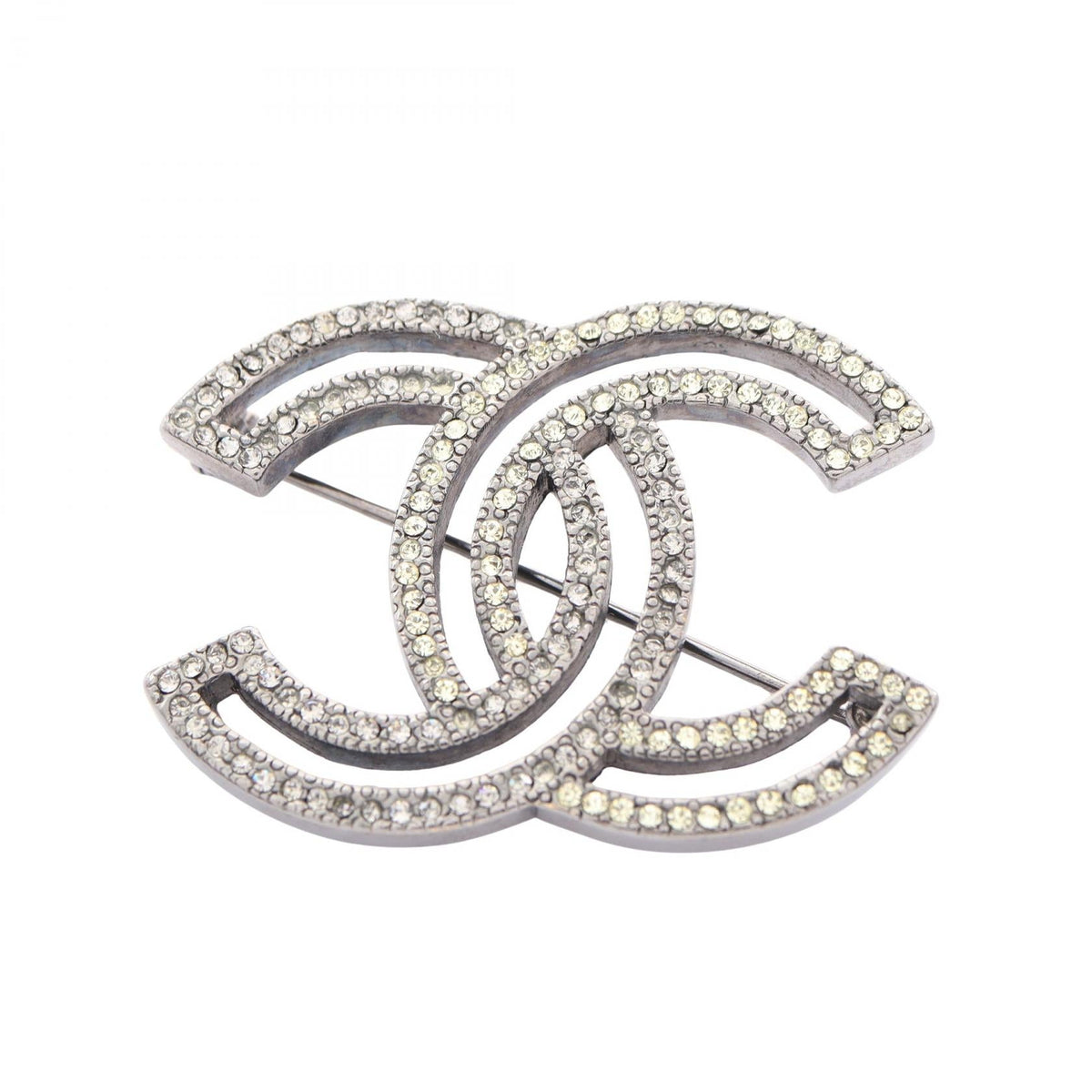 Chanel CC Logo · Crystal Brooch