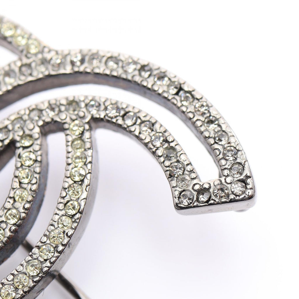 Chanel CC Logo · Crystal Brooch