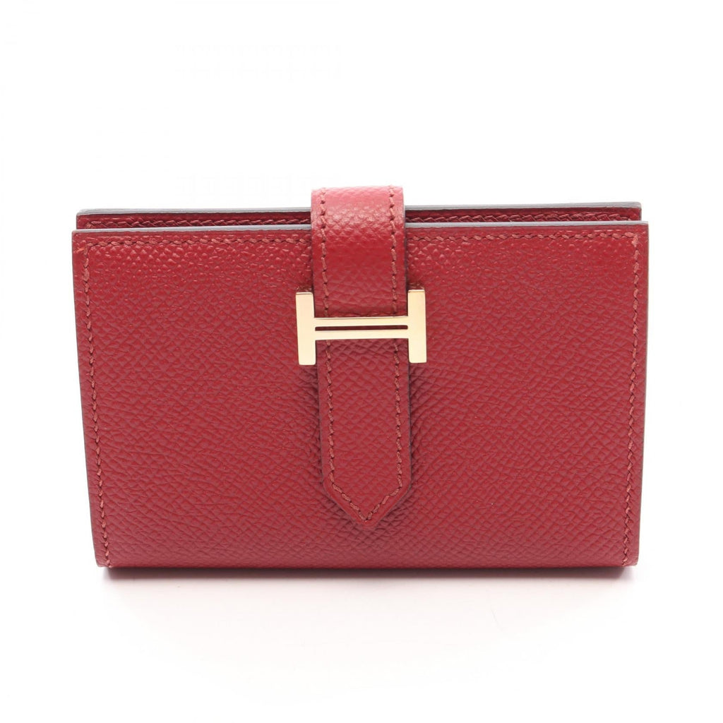 Hermès Bearn Mini · Epsom · Rouge Grenat