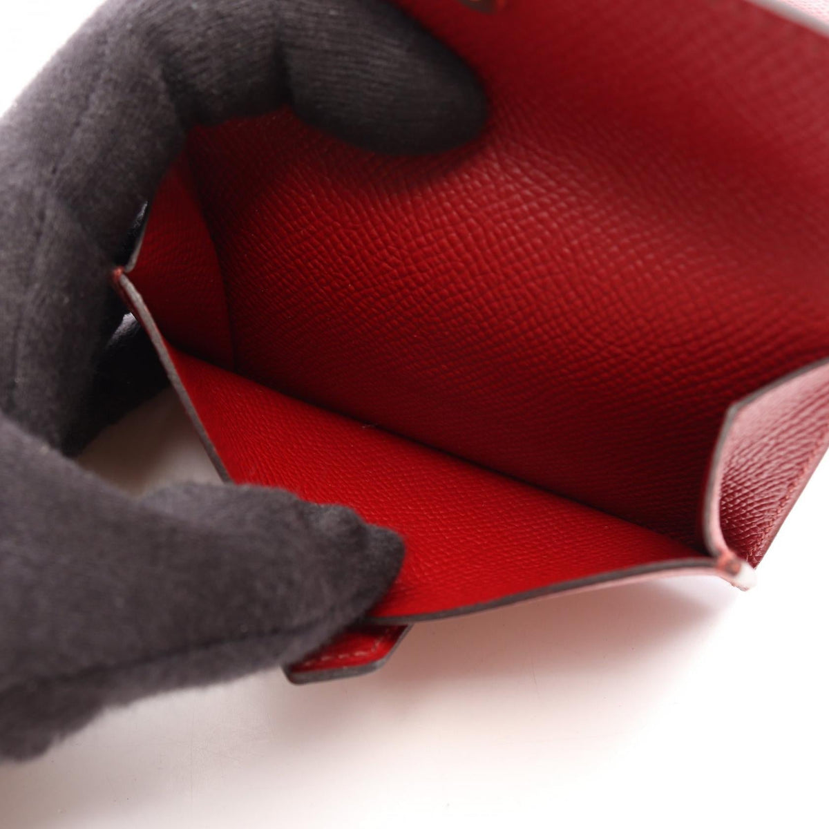 Hermès Bearn Mini · Epsom · Rouge Grenat