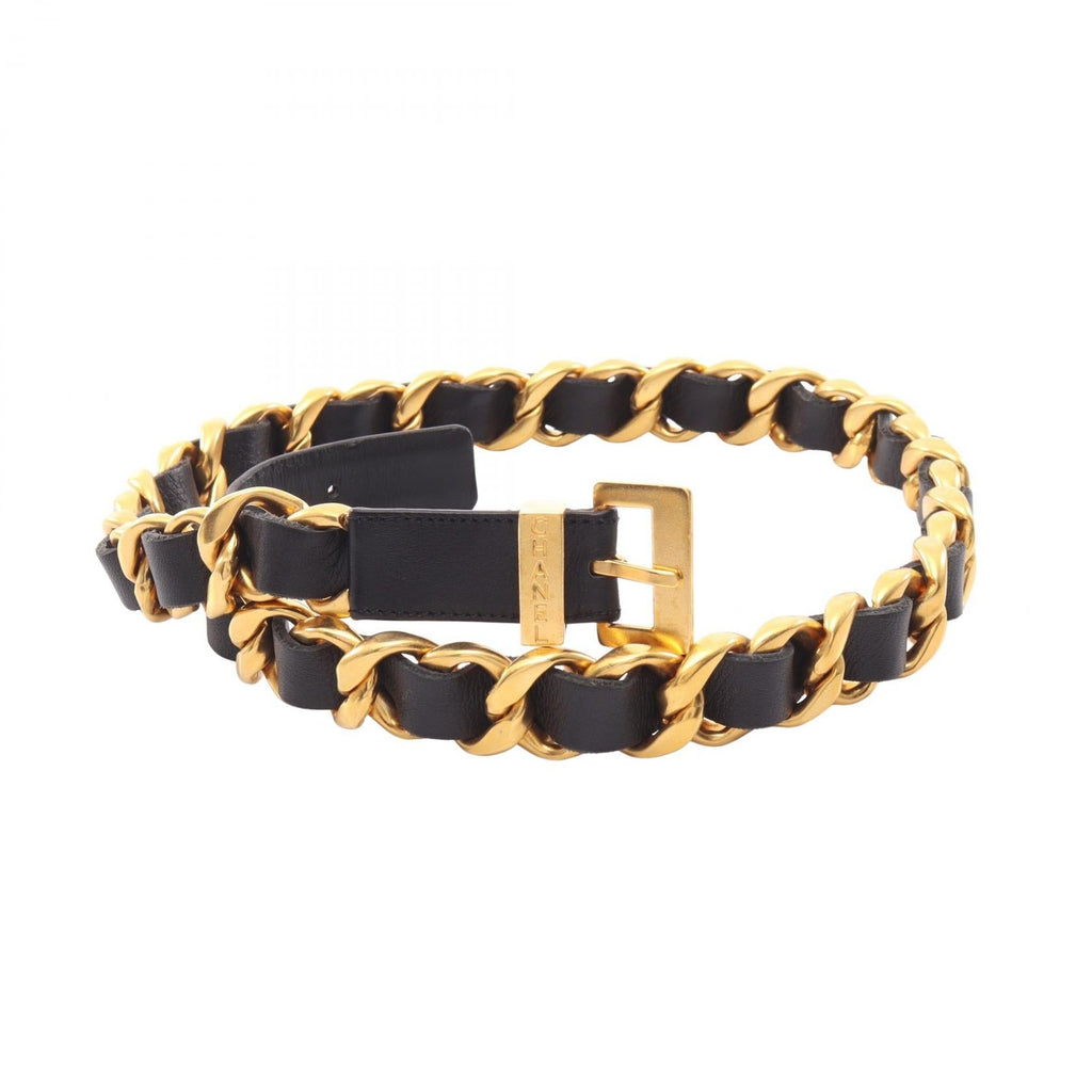 Chanel Coco Logo Chain Belt · Leather