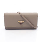 PRADA Saffiano · Triangle Logo Shoulder Bag