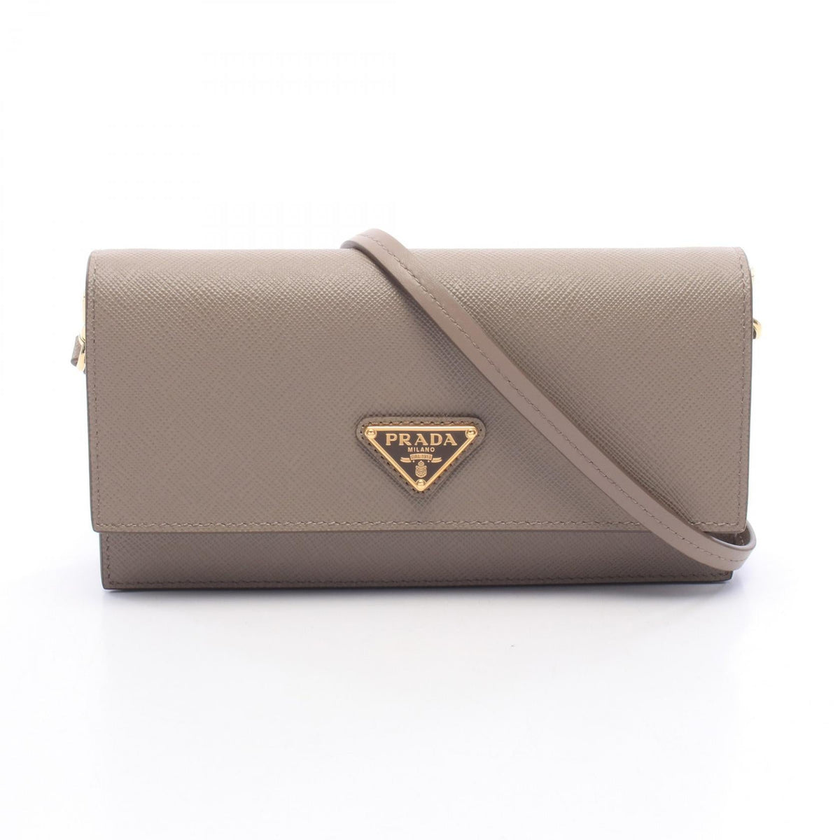 PRADA Saffiano · Triangle Logo Shoulder Bag