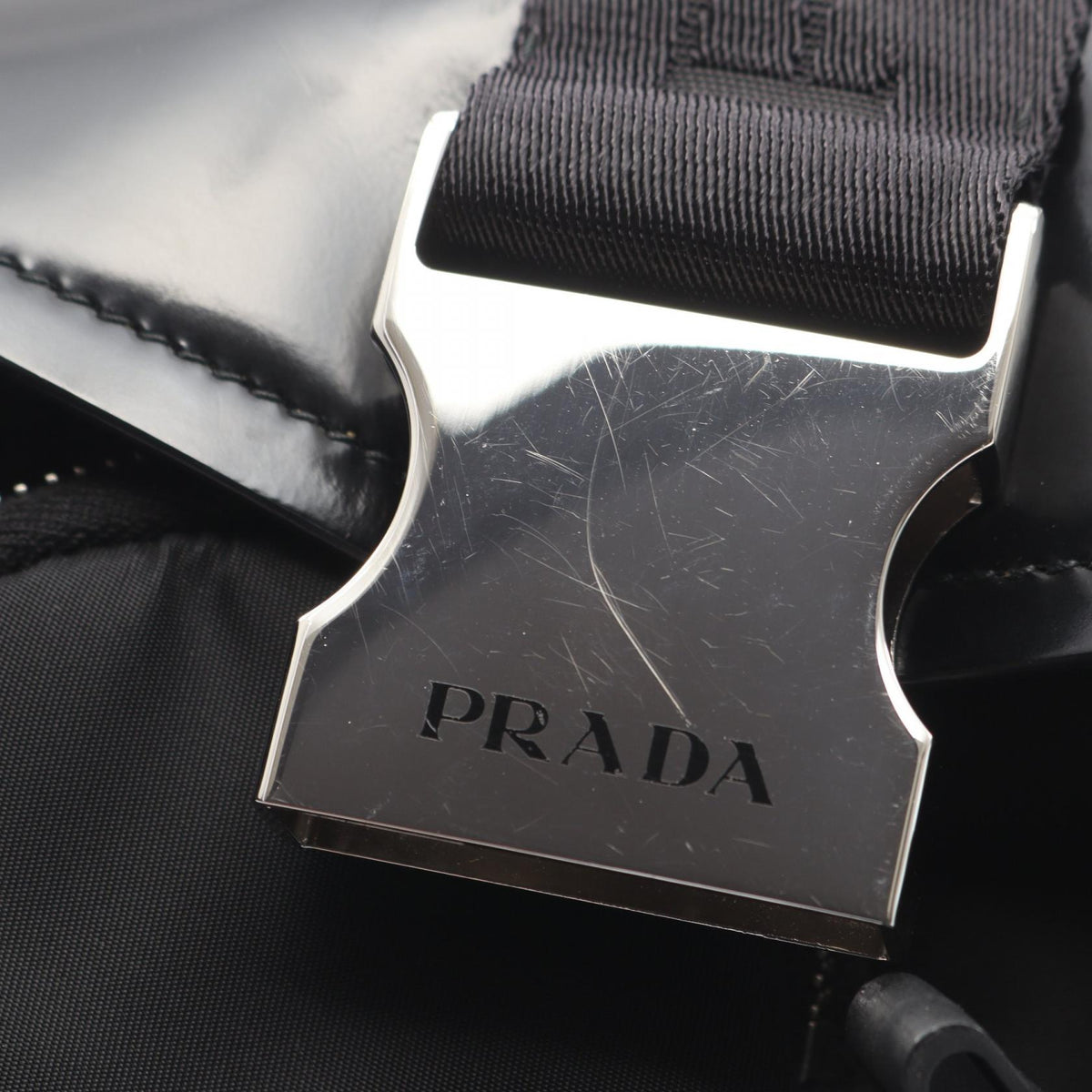 PRADA · Nylon Leather Shoulder Bag