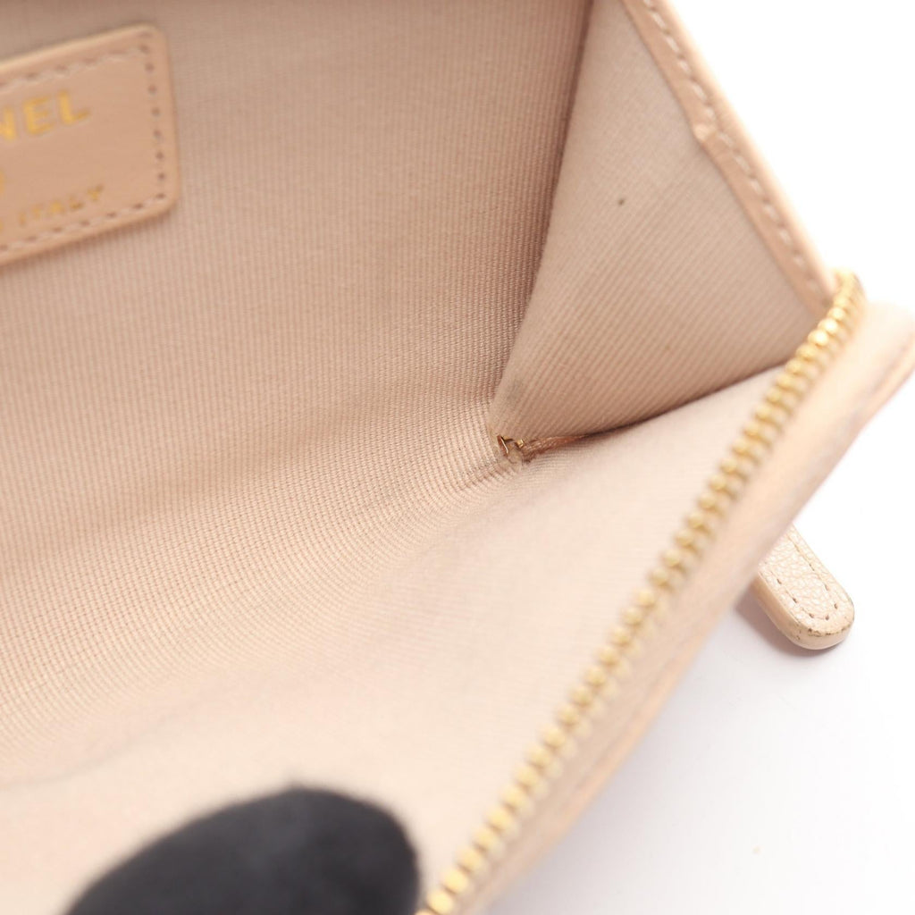 Chanel CC Zip Card Case · Leather