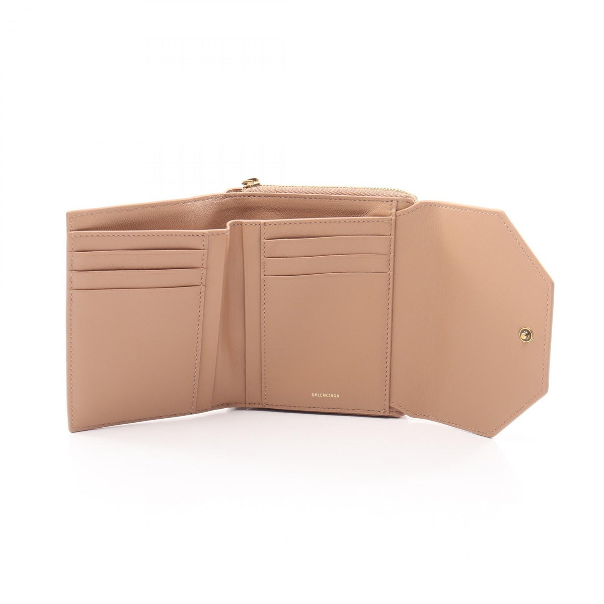 BALENCIAGA Envelope · Leather Trifold Wallet