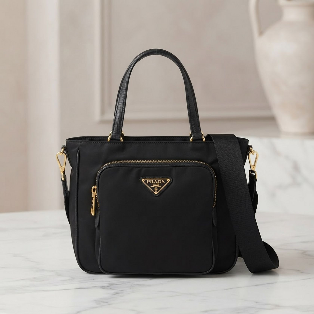 PRADA Tote · Nylon & Saffiano Leather
