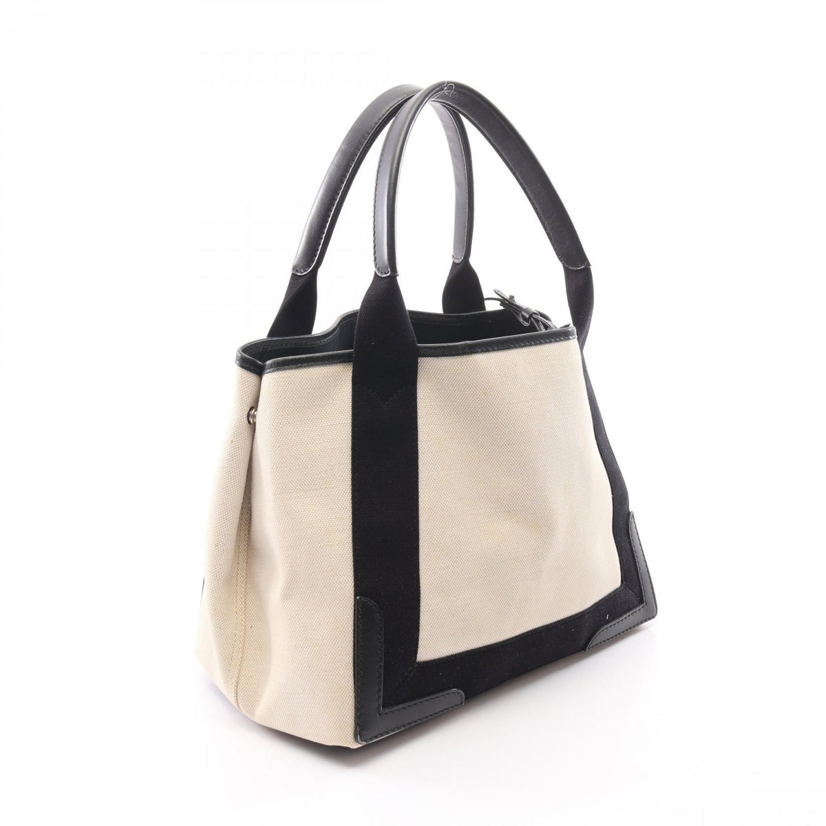 BALENCIAGA Navy Cabas S · Canvas & Leather