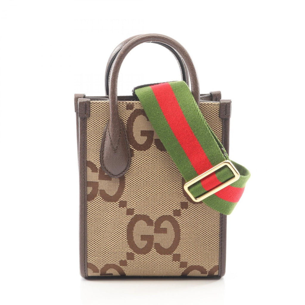 Gucci Jumbo GG · Canvas Leather Tote