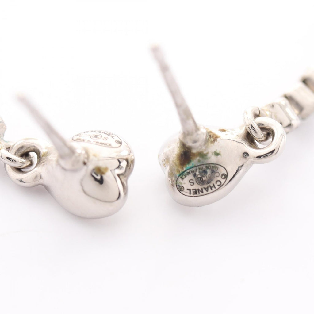 Chanel Coco Mark · Heart Rhinestone Earrings