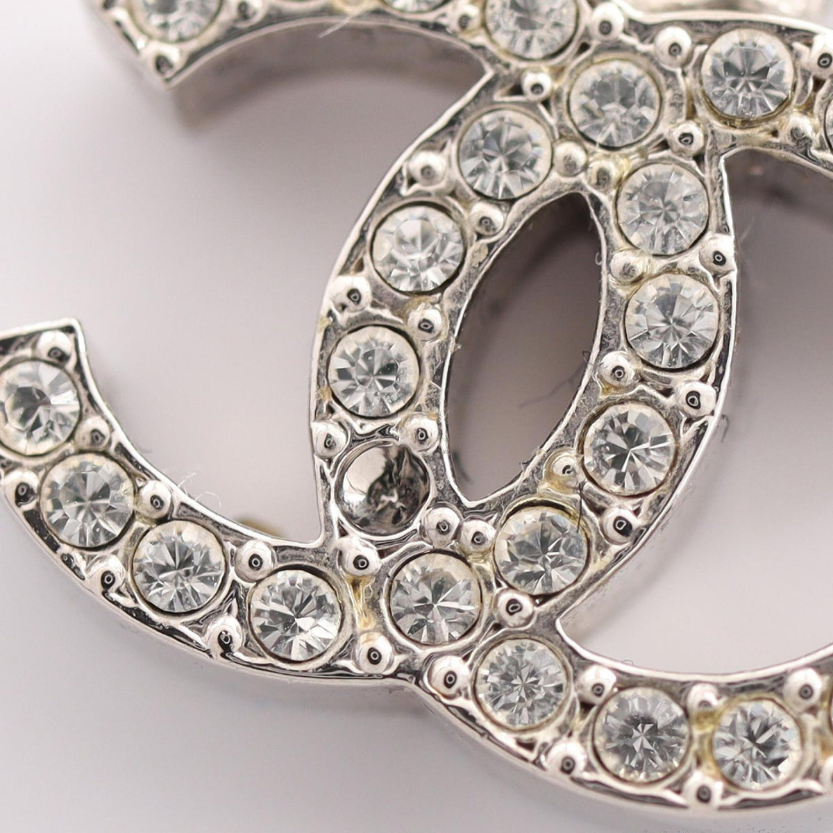 Chanel Coco Mark · Heart Rhinestone Earrings