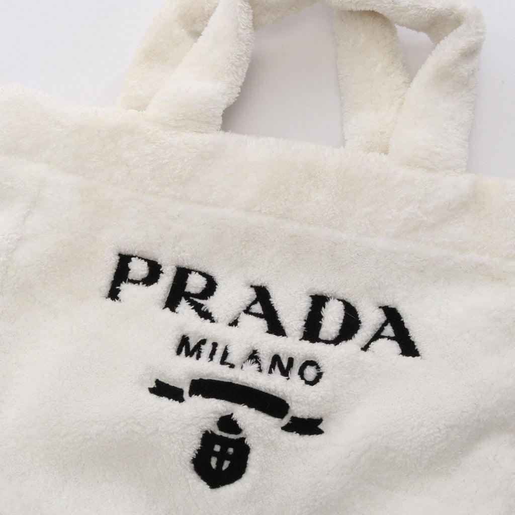 PRADA Terry Lettering Logo Tote