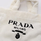 PRADA Terry Lettering Logo Tote
