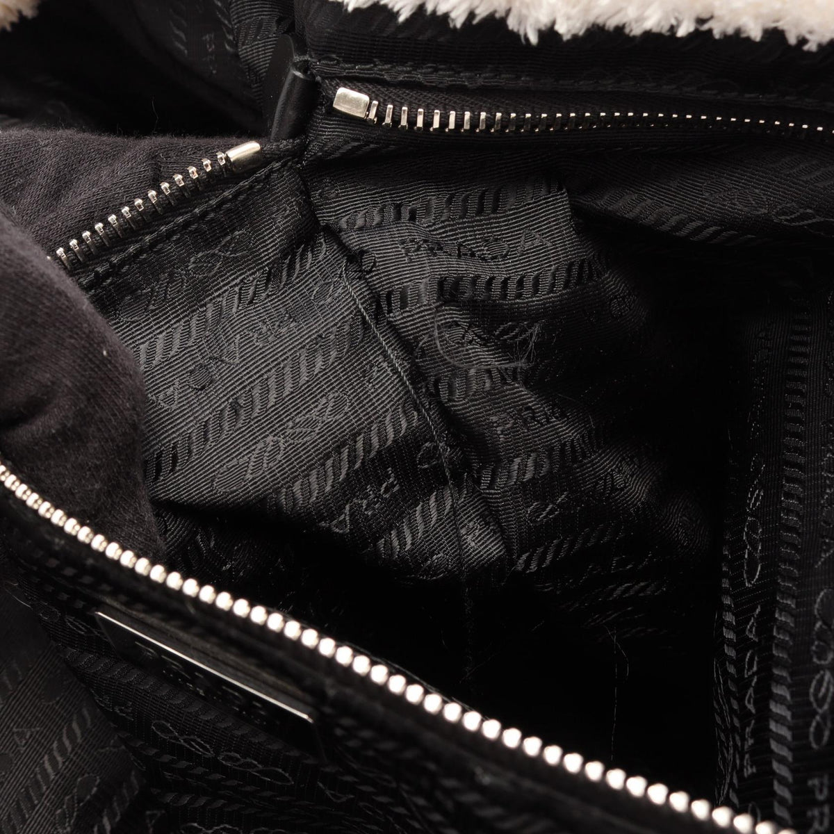 PRADA Terry Lettering Logo Tote