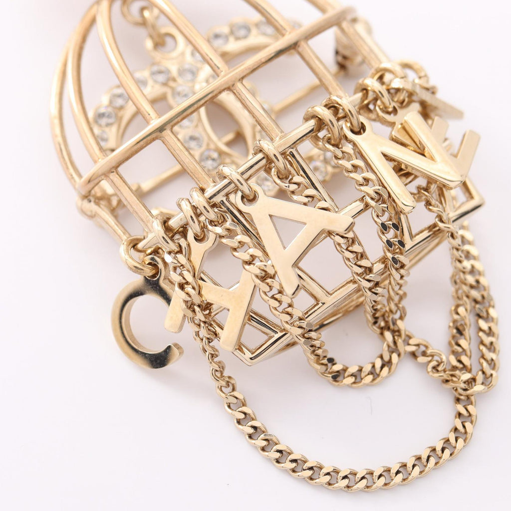 Chanel Birdcage Brooch · Pearl & Rhinestone