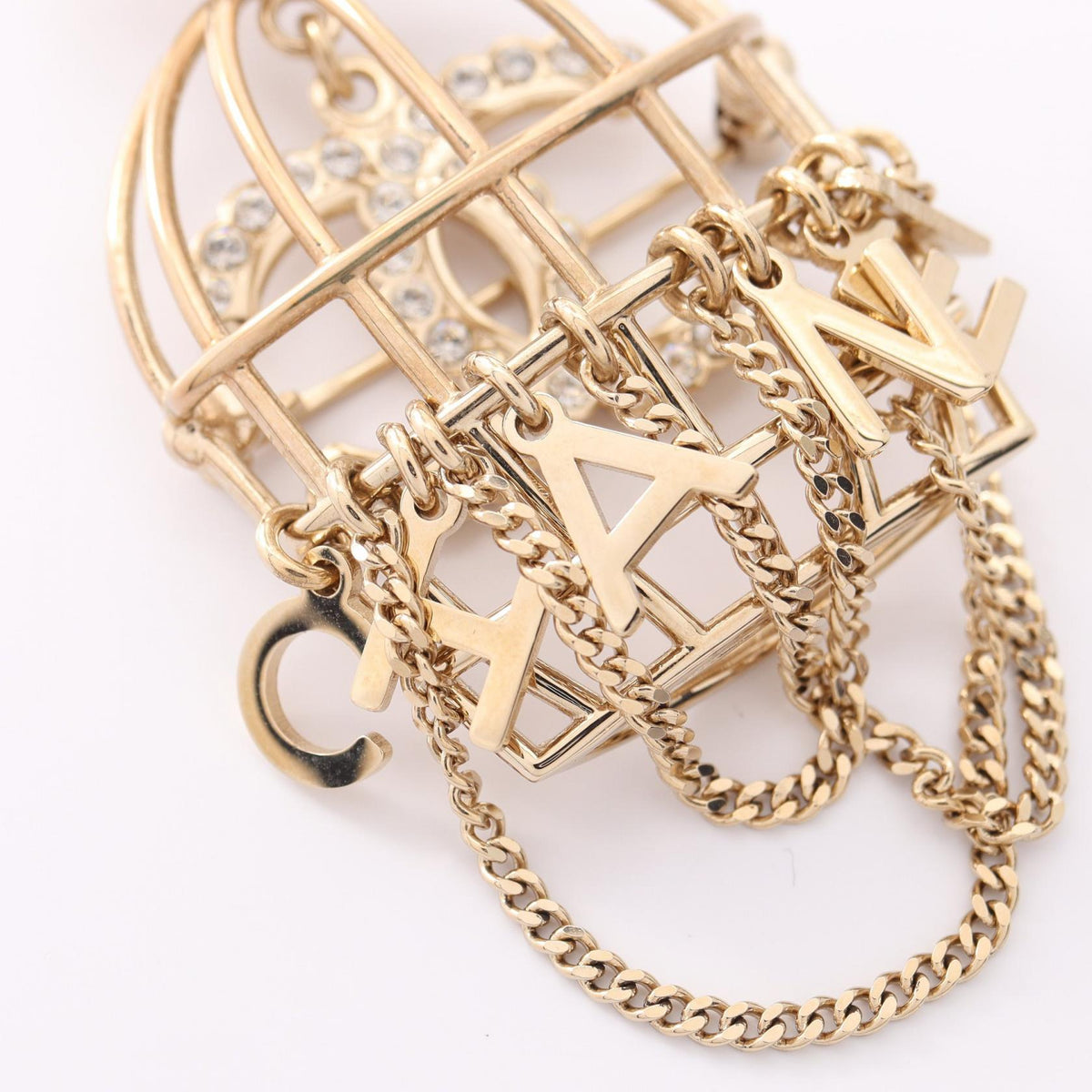 Chanel Birdcage Brooch · Pearl & Rhinestone