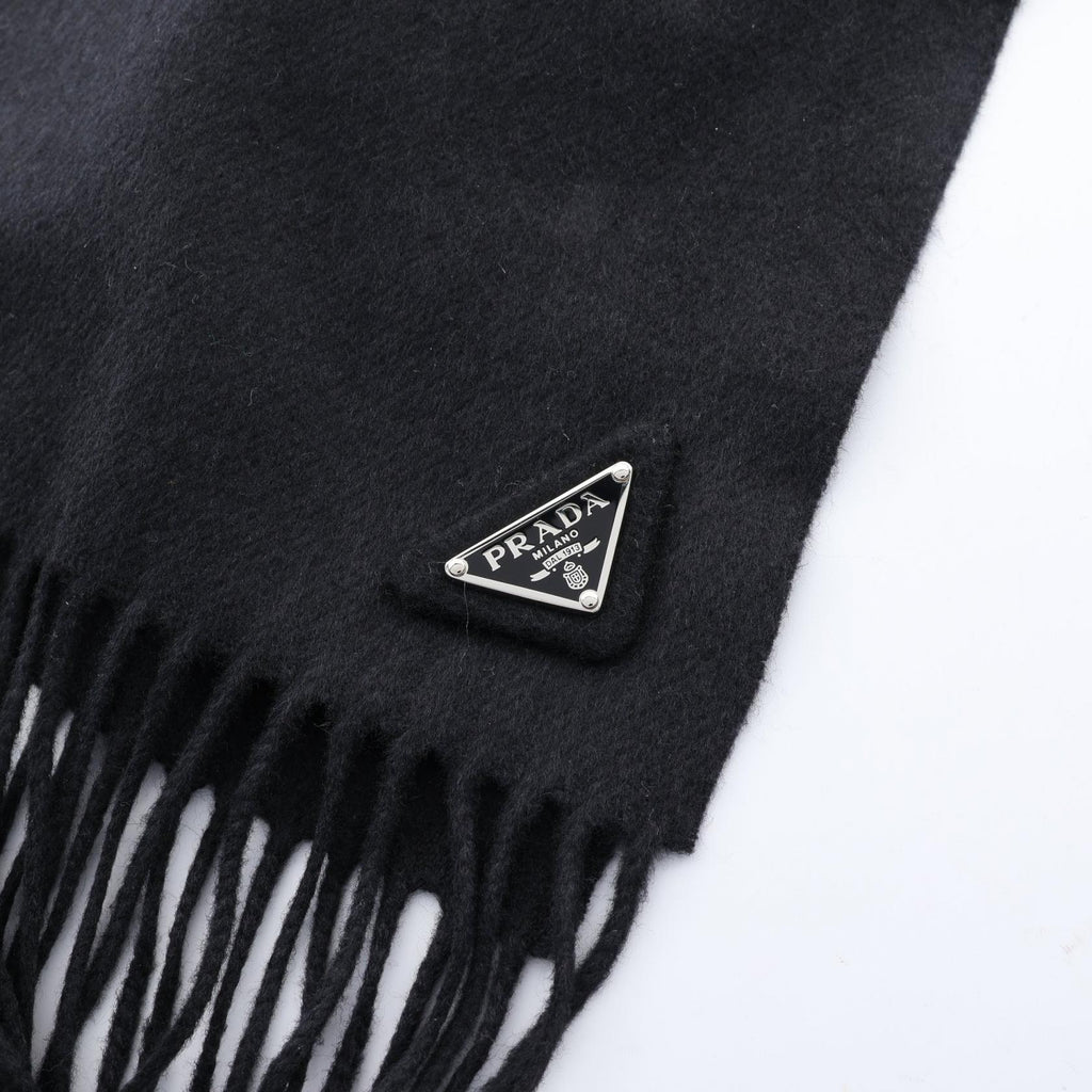 Prada Triangle Logo · Silk Cashmere Scarf