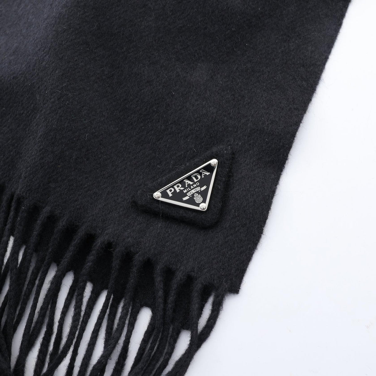Prada Triangle Logo · Silk Cashmere Scarf