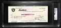 Al Davis HOF Signed/Autographed 8.5x3.5 Bank Check Raiders PSA/DNA 193230