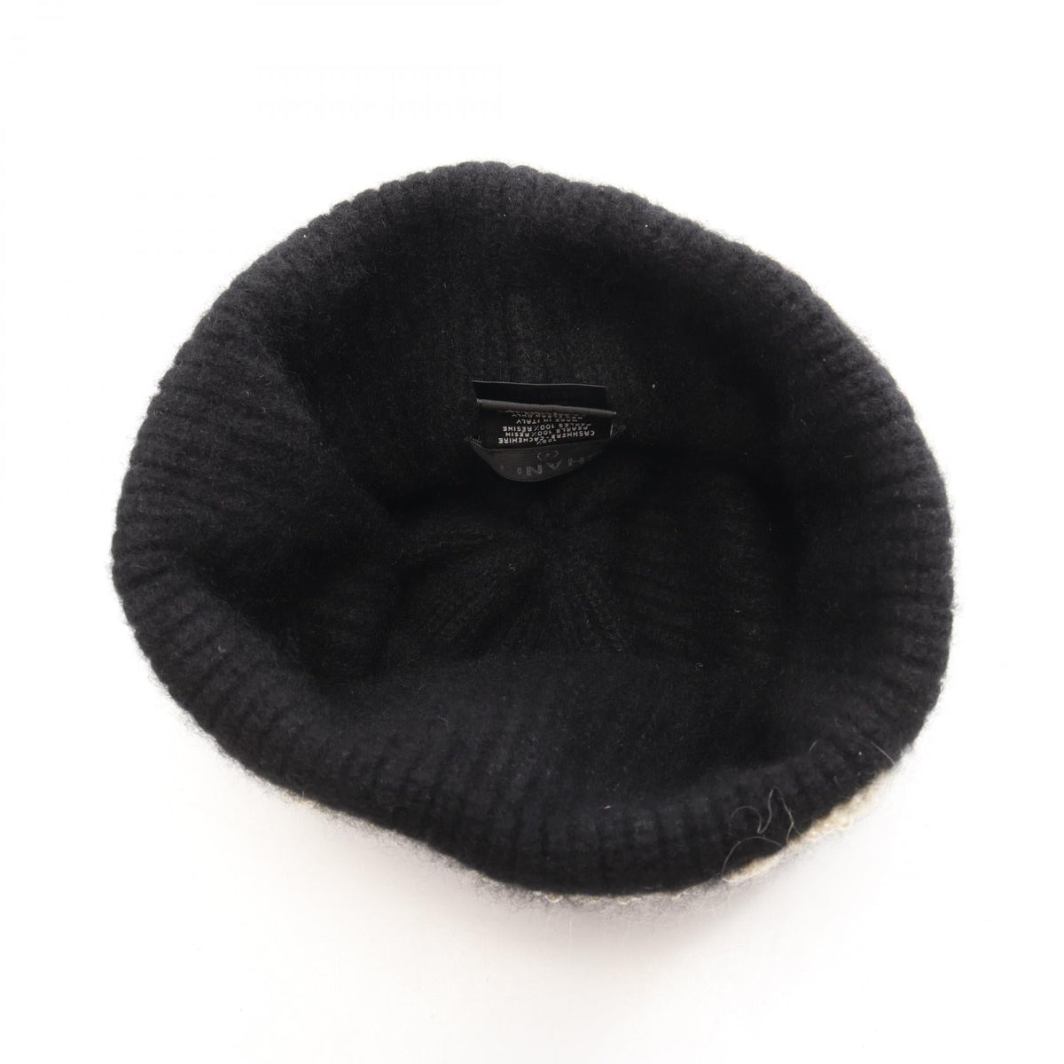 Chanel Pearl Logo · Cashmere Knit Hat