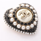 CHANEL COCO Heart Brooch · Pearl · Gold Plated