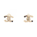 Chanel · CC Logo Earrings · Pearl Drop