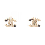 Chanel · CC Logo Earrings · Pearl Drop