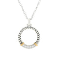 Melodia Diamonds 18K Vermeil 0.20ctw Lab Grown Diamond Circle Pendant w/ Chain