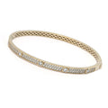 Brilliante Choice of Plating Simulated Diamond Station Bangle Bracelet