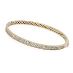 Brilliante Choice of Plating Simulated Diamond Station Bangle Bracelet