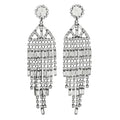 Kenneth Jay Lane Rhinestone Chandelier Clip-on or Post Drop Earrings
