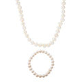 Far East Jewelry Sterling Silver 8-9mm Cultured Pearl Necklace & Bracelet Set