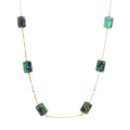 Claire Vessot Designs 14K Gold Plated 16x12mm Abalone Station Bar Necklace