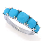Gem Treasures Sleeping Beauty Turquoise Graduated 5-Stone Ring
