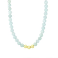 Aurelia 18K Gold Plated 10mm Round Choice of Gem Bead 18"+2" Necklace