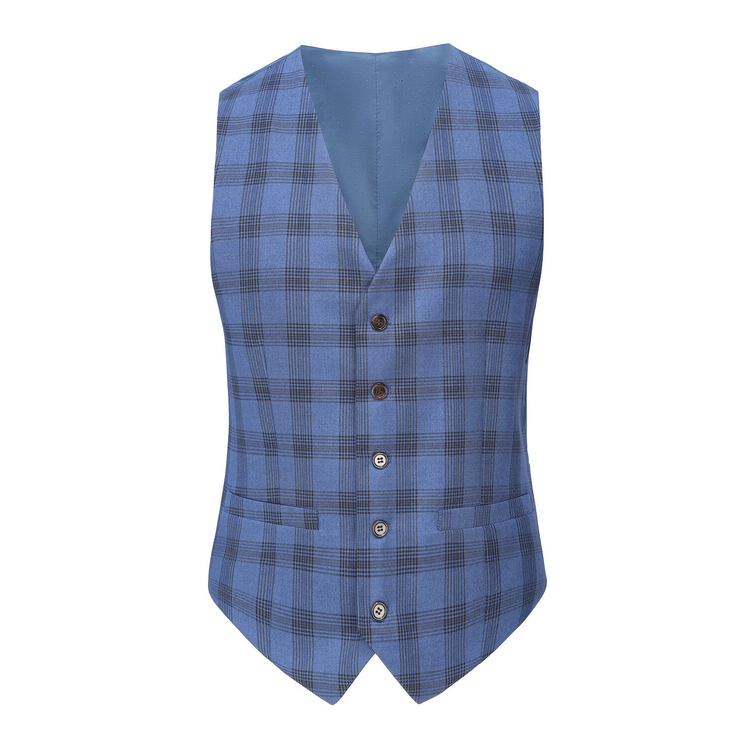 3-Piece Performance Stretch Slim Fit Check Suit // Indigo