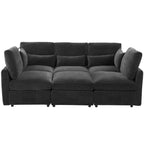 Modern Modular U-Shaped Sofa Bed With Movable Ottoman